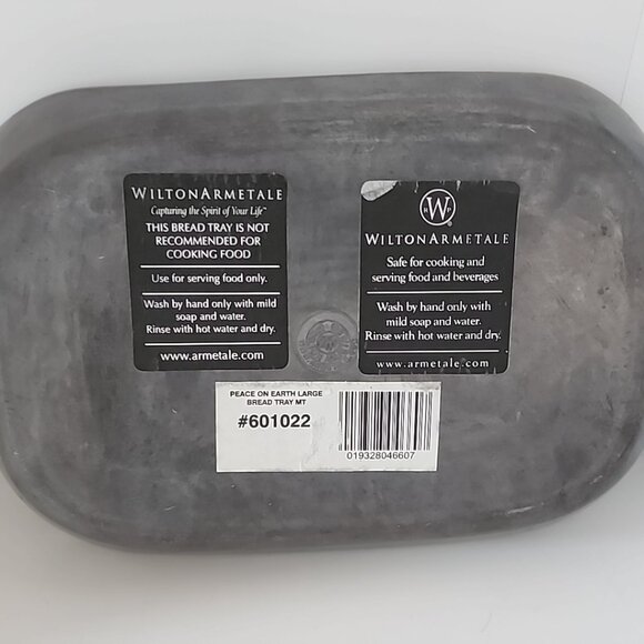 Vintage Pewter Bread Tray Dove Wilton Armetale Peace on Earth Goodwill to All - Picture 14 of 15